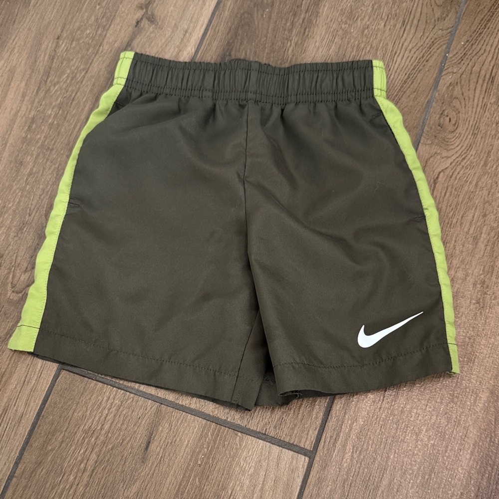 Nike Kids Olive and Lime Shorts